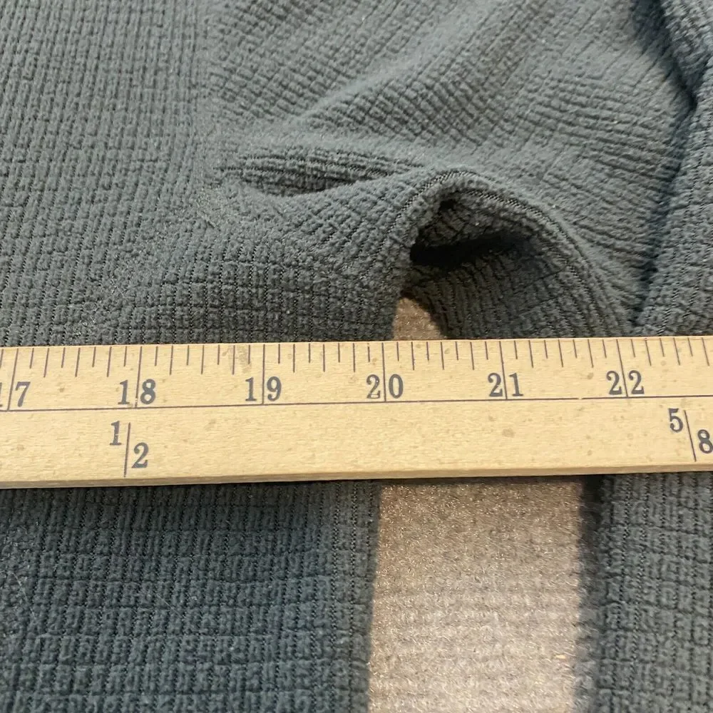 North Face Sweater Mens Small Waffle‎ Top Gray Pullover Outdoor Logo Hiking Hunt